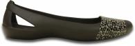 Crocs Sienna Leopard Shiny Flat Espresso