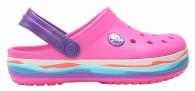 Kids Crocband™ Wavy Band Clog Neon Magenta