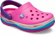 Kids Crocband™ Wavy Band Clog Neon Magenta