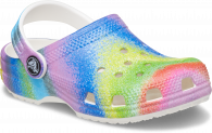 CROCS CLASSIC SPRAY DYE CLOG T white/multi