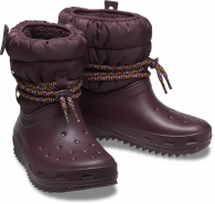 Crocs Classic Neo Puff Luxe Boot W Dark Cherry
