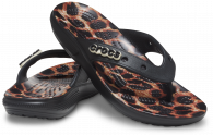 CROCS CLASSIC ANIMAL REMIX FLIP Black / Leopard