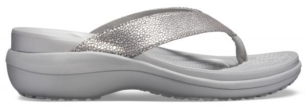 Crocs Capry Metallic Wedge Flip Woman