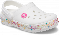 CROCS CROCBAND STRETCH NECKLACE CLOG KIDS  white/multi