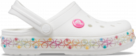 CROCS CROCBAND STRETCH NECKLACE CLOG KIDS  white/multi