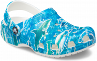 Classic Pool Party Clog Kids  Shark / ocean