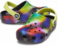 CROCS CLASSIC SOLARIZED KIDS CLOG T 207588 Black / Multi