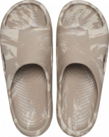 CROCS MELLOW MARBLED SLIDE Mushroom/Cobblestone