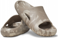 CROCS MELLOW MARBLED SLIDE Mushroom/Cobblestone