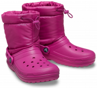 CROCS CLASSIC LINED NEO PUFF BOOT KIDS Fuchsia Fun