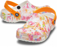 CROCS CLASIC TIE DYE GRAPHIC KIDS CLOG Orange zing/multi