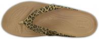 Crocs Kadee II Leopard Print Flip Gold