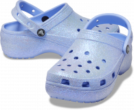 CROCS CLASSIC PLATFORM GLITTER CLOG W Moon Jelly