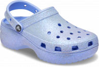 CROCS CLASSIC PLATFORM GLITTER CLOG W Moon Jelly