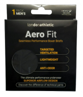 London Athletic AeroFit Seamless Performance Boxers Black