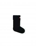 Original Cable Knitted Cuff Short Boot Socks Black