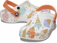 CROCS CLASSIC ICE CREAM GRAPHIC CLOG KIDS  white/multi