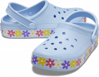 CROCS OFF COURT DAISY CLOG KIDS Blue Calcite