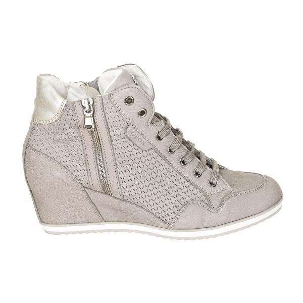 GEOX  Woman leather wedge sneaker D6254A-000LT