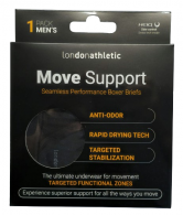 London Athletic Move Support Seamless Performance Boxers Black