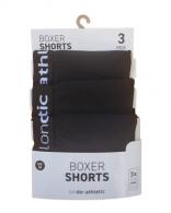London Athletic Mens Comfort 3-Pack Boxer Shorts Black
