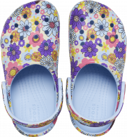 CROCS CLASSIC RETRO FLORAL CLOG KIDS Blue Calcite/Multi