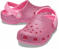 Crocs Classic Glitter Clog Kids Pink Lemonade